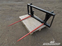 HLA Double Bale Spear for ALO, JD, Kubota Quick-Attach Loaders