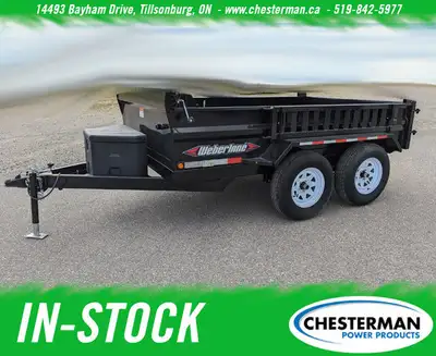 Weberlane 6x10 Tandem Axle Steel Dump Utility Trailer (ECDWL1072LP) Licensing, Tire Levy and HST are...