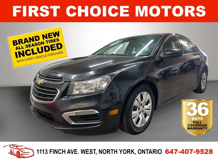 2015 CHEVROLET CRUZE LT ~AUTOMATIC, FULLY CERTIFIED WITH WARRANT