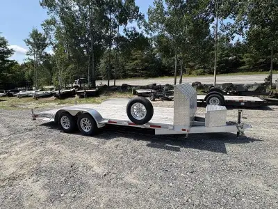 Aluminum Car Trailer,,,,Details: 80'' x 16' + 2-1/2' Beavertail,, GVWR 7000 lbs (3175 kg) Empty Weig...