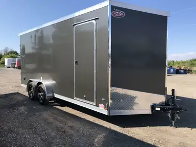 IRON SERIES 7' X 18' TANDEM AXLE CARGO TRAILER WITH REAR RAMP DOOR AND 12in. EXTRA HEIGHT! The Iron...