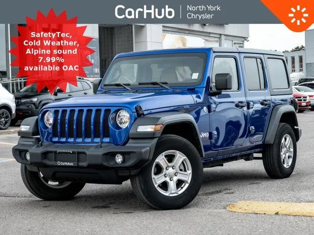 2019 Jeep Wrangler Unlimited Sport 4x4 Heated Seats SafetyTec