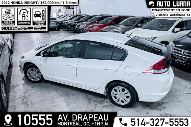 2012 HONDA Insight Hybrid 1.3L LX CRUISE/CARFAX CLEAN/152,000km in Cars & Trucks in City of Montréal - Image 3