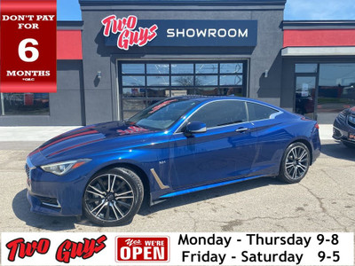  2018 Infiniti Q60 3.0t LUXE AWD Leather Nav Sunroof Back Up Cam