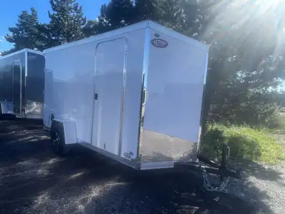 IRON SERIES 6' X 12' SINGLE AXLE CARGO TRAILER WITH REAR DOUBLE BARN DOORS, 6in. EXTRA HEIGHT AND CA...