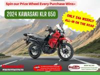 2024 KAWASAKI KLR 650 - Only $46 Weekly, All-in