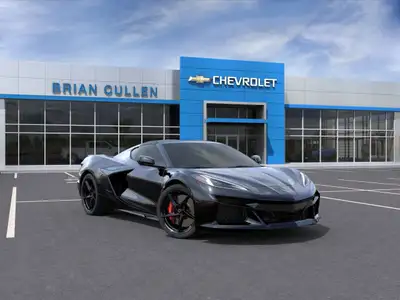 The 2025 Chevrolet Corvette E-Ray Coupe 2LZ in striking black with an advanced AWD drivetrain offers...