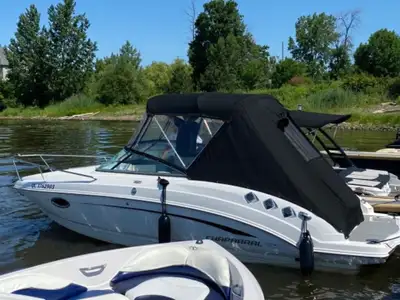225 SSI 5.0L 260CV - MERCRUISER 5.0L - REMORQUE HERITAGE F4R - TOIT BIMINI - HOUSSE D'AMARRAGE - BBQ...