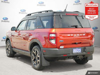 Recent Arrival! Odometer is 25100 kilometers below market average! Chili Pepper Red 2023 Ford Bronco... (image 2)