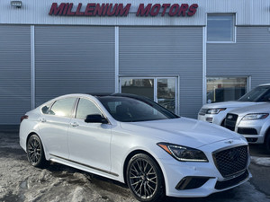 2018 Genesis G80 3.3T SPORT AWD/NAVI/HUD/360 CAM/PANO ROOF/LEATHER/LOADED