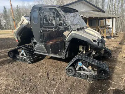 2018 Yamaha VIKING 700 EPS special edition outfitted with winch, heated cab, and Camso T4S tracks (p...