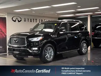 Experience full-size luxury and commanding performance in this *Used 2024 INFINITI QX80 LUXE 7-Passe...
