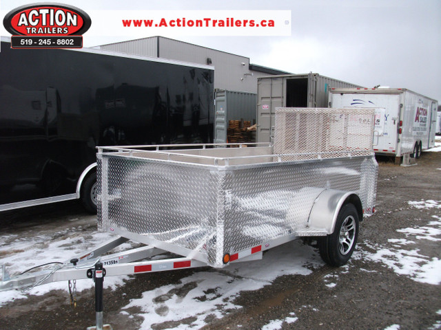 ALUMINUM 5x10 LANDSCAPE TRAILER WITH HIGH SIDE UPGRADE in Cargo & Utility Trailers in London - Image 2