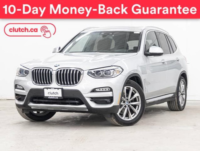 2018 BMW X3 xDrive30i AWD w/ Apple CarPlay, Tri Zone A/C, Rearvi