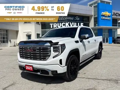 Beauty spec on this NEAR NEW 2025 GMC Sierra Denali.3.0L Diesel Finished in White Tricoate + 22" Hig...
