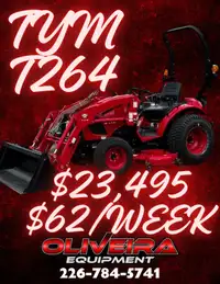 2024 TYM T264 ROPS TRACTOR LOADER MOWER HST