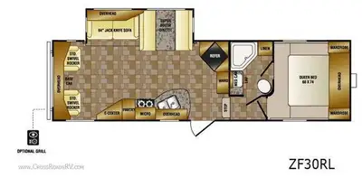 Single Slide Zinger Fifth Wheel, 2-Swivel Rockers, Jack Knife Sofa/Booth Dinette Slide, Ent. Center,...