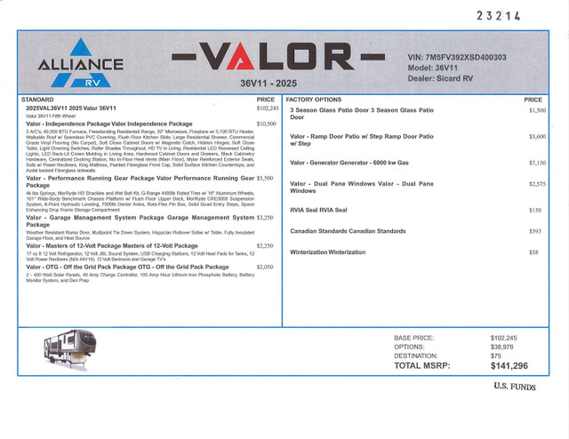 2025 ALLIANCE VALOR 36V11 in Travel Trailers & Campers in Hamilton - Image 3