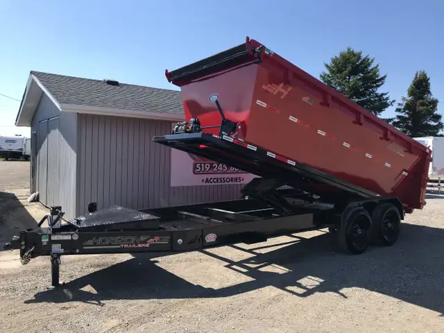 2025 HORIZON ROLL-OFF 16′ DUMP TRAILER  in Cargo & Utility Trailers in London - Image 4