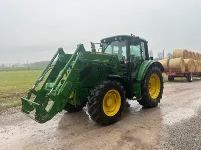 2013 John Deere 6125M Loader Tractor -front hitch and pto -5300hours -3 rear remotes -rear 3pth-540/...