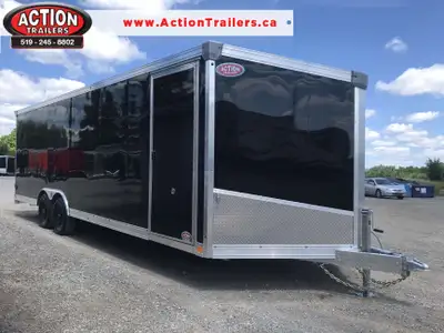 8.5' X 24' IDEAL CARGO GALVANIZED ENCLOSED CARGO/ AUTO HAULER WITH REAR RAMP DOOR! Built to tackle t...