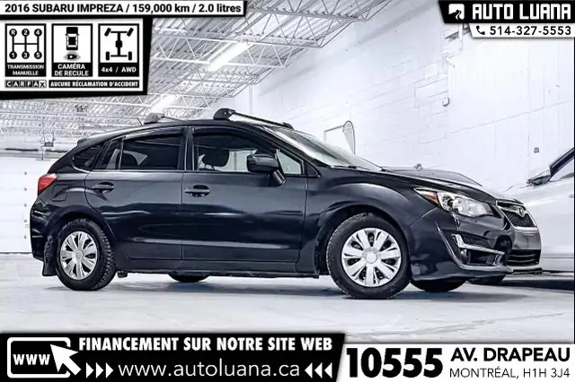 2016 SUBARU Impreza 2.0i MANUEL/CAMERA/CRUISE CONTROL/BLUETOOTH in Cars & Trucks in City of Montréal - Image 2