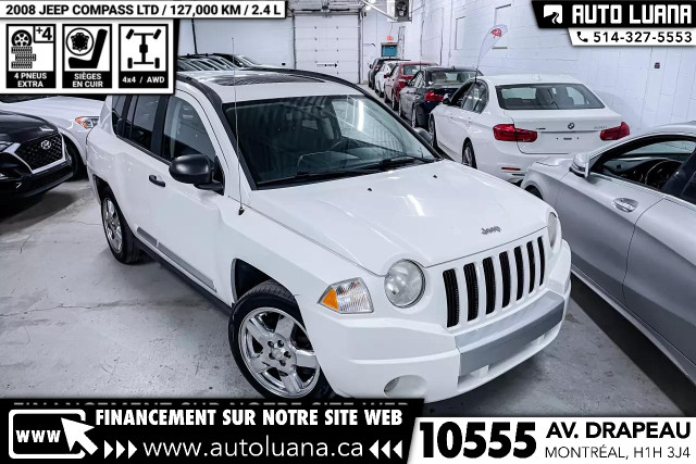 2008 JEEP Compass Limited 4x4 CUIR/TOIT OUVRANT/MAGS/127,000km in Cars & Trucks in City of Montréal - Image 2