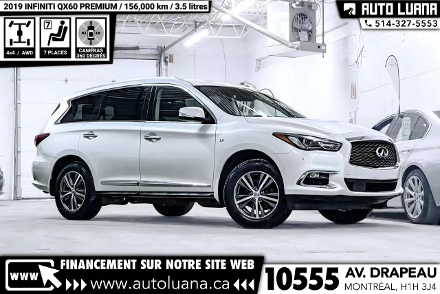 2019 INFINITI QX60 Premium AWD/GPS/7 PLACE/DEMARREUR/CAMERA 360 in Cars & Trucks in City of Montréal