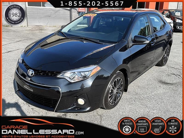 Toyota Corolla S 1.8L MAG 16" AUTO A/C CRUISE BLUETOOTH 2016 in Cars & Trucks in St-Georges-de-Beauce - Image 3
