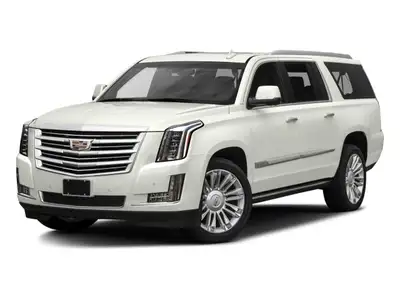 The 2016 Cadillac Escalade ESV Platinum in White combines robust 4×4 capabilities with luxurious dri...