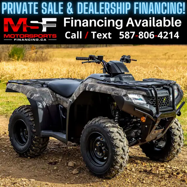 2025 HONDA RANCHER FOURTRAX 4X4 DCT EPS(FINANCING AVAILABLE) in ATVs in Strathcona County - Image 2