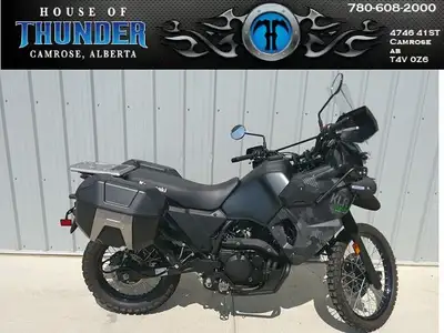 A rugged dual-sport legend reborn—with modern updates. The 2022 KLR650 Adventure keeps the hallmark...
