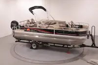 2014 TRACKER 22' Fishing Barge Deluxe w/ Trailer & 90HP 4-Stroke