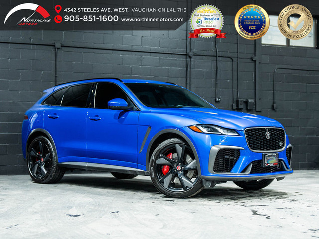 2021 Jaguar F-Pace P550 SVR/PANO/360 CAM/MERIDIAN/22 IN RIMS/HUD in Cars & Trucks in Mississauga / Peel Region