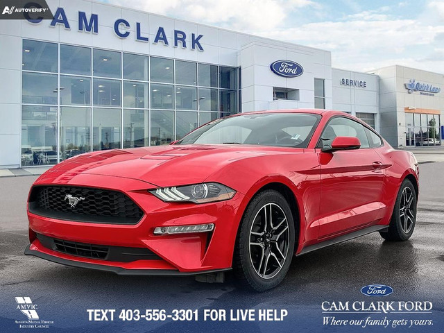 2019 Ford Mustang EcoBoost Premium RACE RED * AUTOMATIC * LEA... in Cars & Trucks in Red Deer