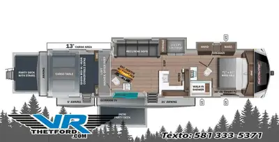 VR Thetford 2025 JAYCO Seismic Luxury 4113 Contactez nos conseillers par téléphone courriel ou texto...