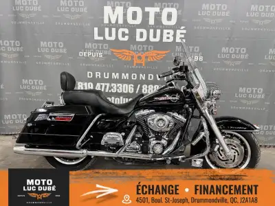 Harley-Davidson FLHR Road King 2007 58 573 KM MOTO CANADIENNE ALARME PARE-BRISE DOSSIER SIÈGE CONFOR...