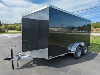 *** INCLUDES FREIGHT & PDI - Just Add Taxes <b>7 X 14 Aluminum V-Nose Tandem Axle Enclosed Cargo Tra...