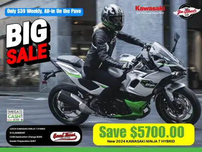 Save $5700.00 Now with $5000.00 Kawasaki Mega Cash Credit + Our $700.00 In House Discount, Don’t mis...