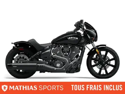 Concessionnaire des véhicules neufs et d'occasion. Cruiser INDIAN Sport Scout 2025 FINANCEMENT FACIL...