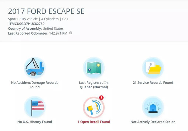 2017 FORD Escape SE in Cars & Trucks in City of Montréal - Image 3