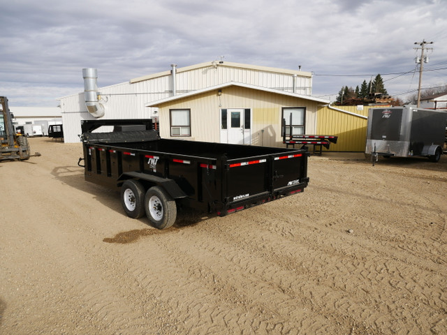 2024 SWS 7 x 16' Hydraulic Gooseneck Dump Trailer (2) 7K Axles in Cargo & Utility Trailers in Grande Prairie - Image 2