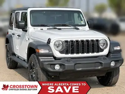 This 2025 JEEP WRANGLER 4-DOOR SPORT has the following options Cloth Low-Back Bucket Seats, Apple Ca...
