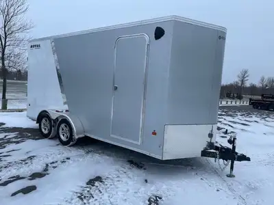 7x18 cargo trailer with ramp door. This trailer has been upgraded with a custom paint job, and custo...
