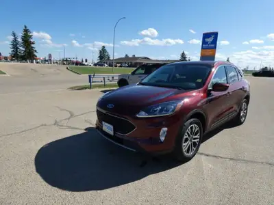 Here is a 2021 Ford Escape SEL AWD powered by the 2.0L ecoboost engine mated to an 8-speed automatic...