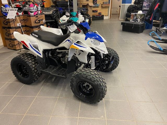 2025 Polaris Outlaw® 110 - Bright white /Polaris Blue in ATVs in Ottawa