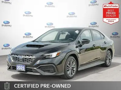 New Price! Odometer is 8831 kilometers below market average! Black 2023 Subaru WRX Base AWD 6-Speed...