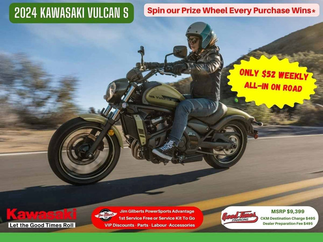 2024 KAWASAKI VULCAN S - Only $52 Weekly in Street, Cruisers & Choppers in Fredericton