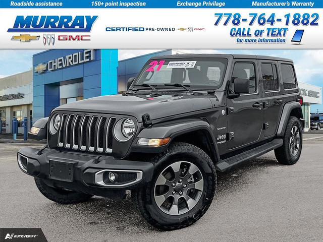 2021 Jeep Wrangler Unlimited Sahara | leather seats | bluetooth  in Cars & Trucks in Fort St. John