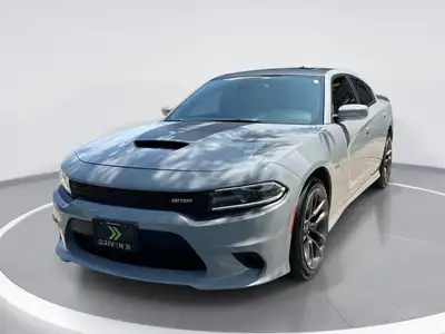 The 2021 Dodge Charger R/T Daytona RWD is a powerhouse in a refined gray exterior. This rear-wheel-d...